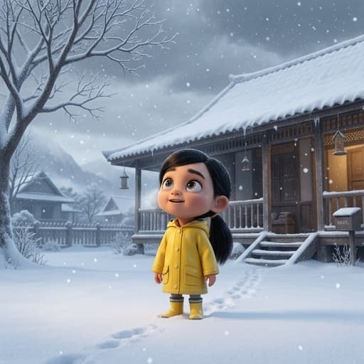 Cover of the DandyTale storybook "Linh's Snowy Adventure"