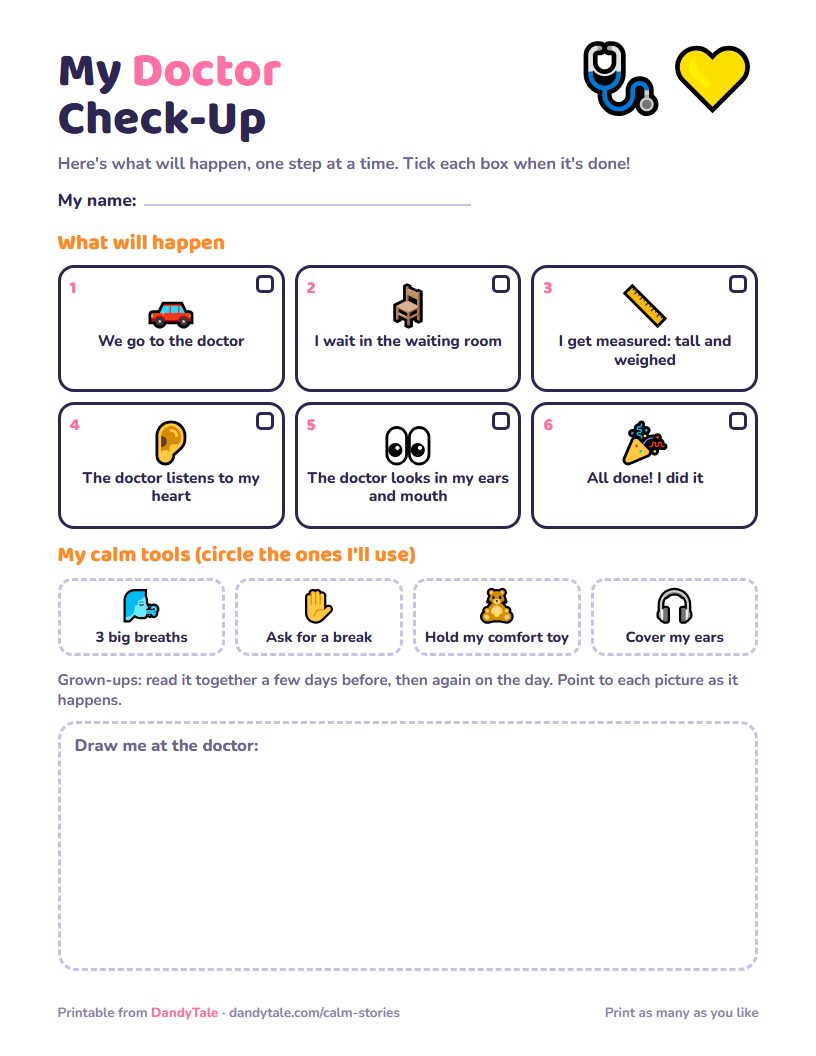 Preview of the printable "My Doctor Check-Up"